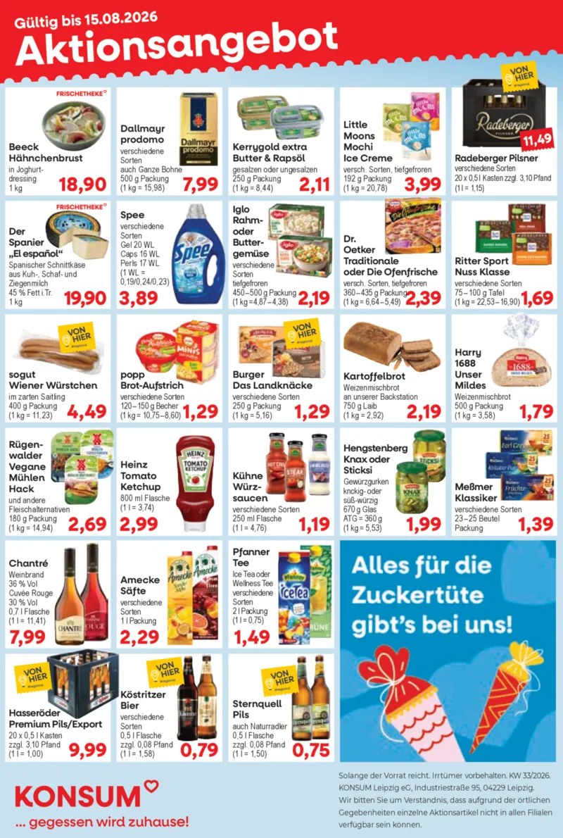 KONSUM Leipzig Prospekt vom 10.08.2026, Seite 1