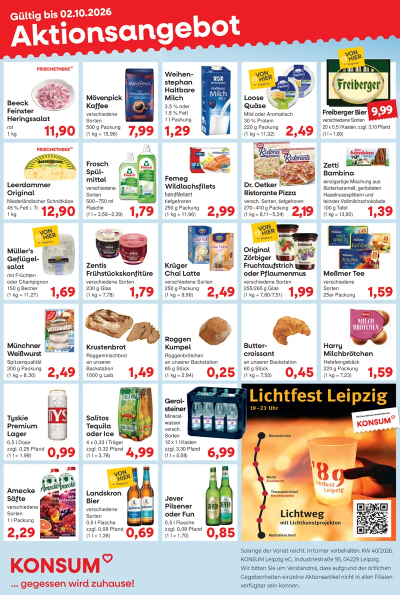 KONSUM Leipzig Prospekt vom 28.09.2026, Seite 1
