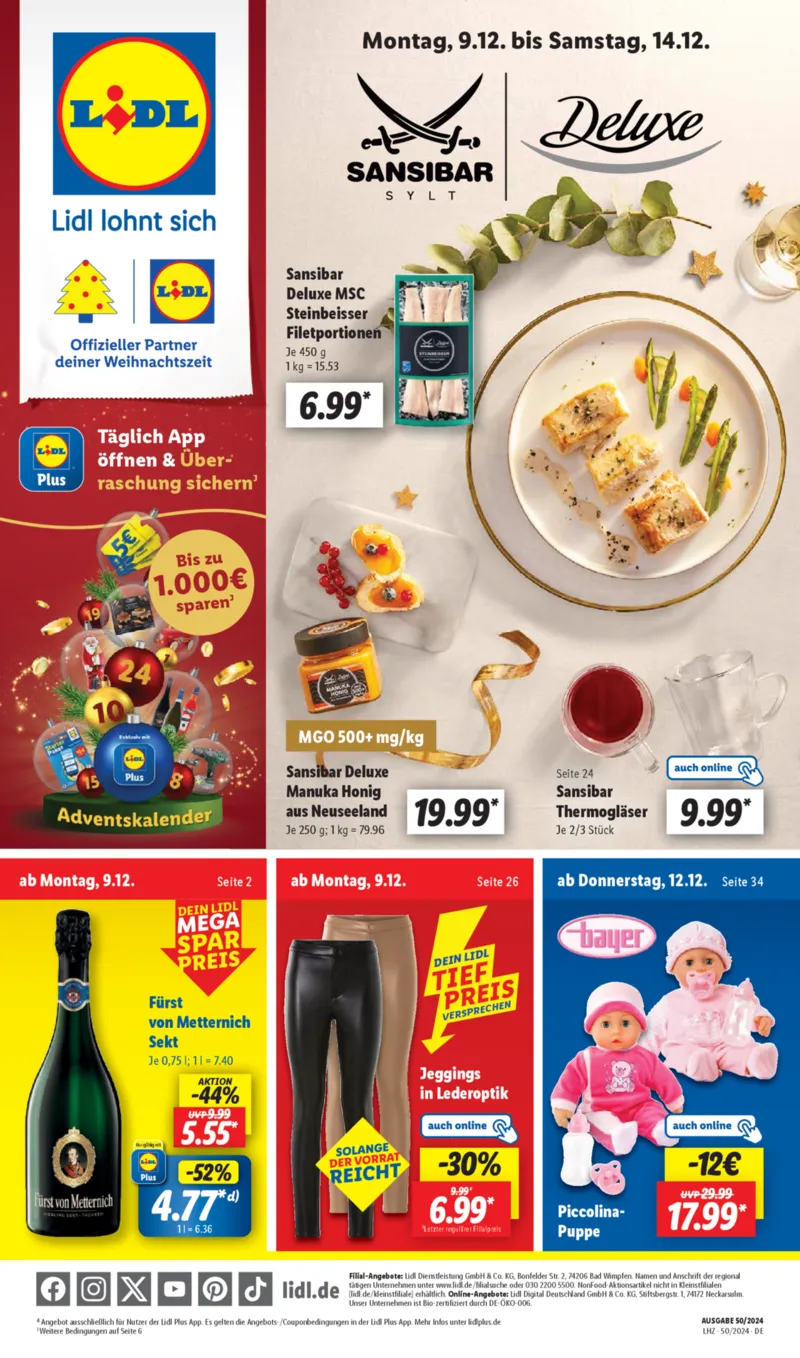 Lidl Prospekt vom 09.12.2024, Seite 1