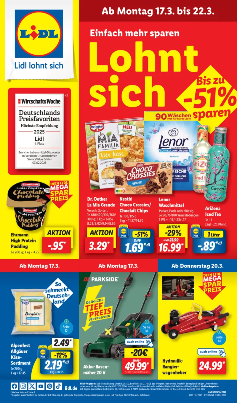 Lidl Prospekt vom 17.03.2025, Seite 1