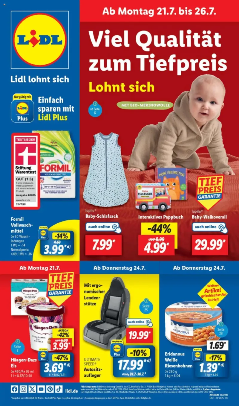 Lidl Prospekt vom 21.07.2025, Seite 1