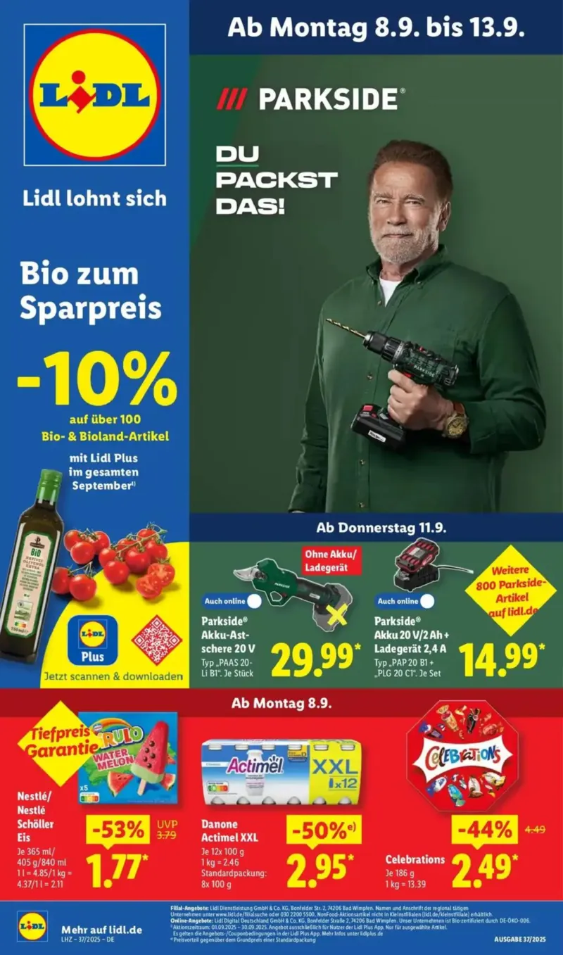 Lidl Prospekt vom 08.09.2025, Seite 1