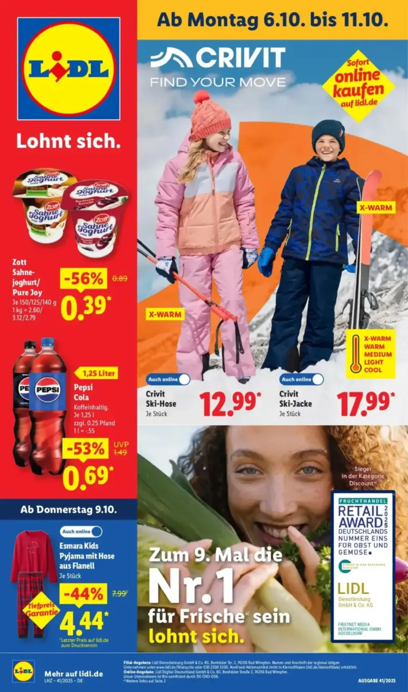 Lidl Prospekt vom 06.10.2025, Seite 1