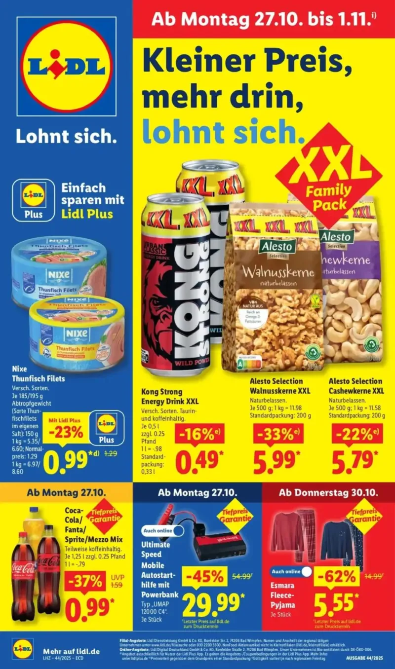 Lidl Prospekt vom 27.10.2025, Seite 1