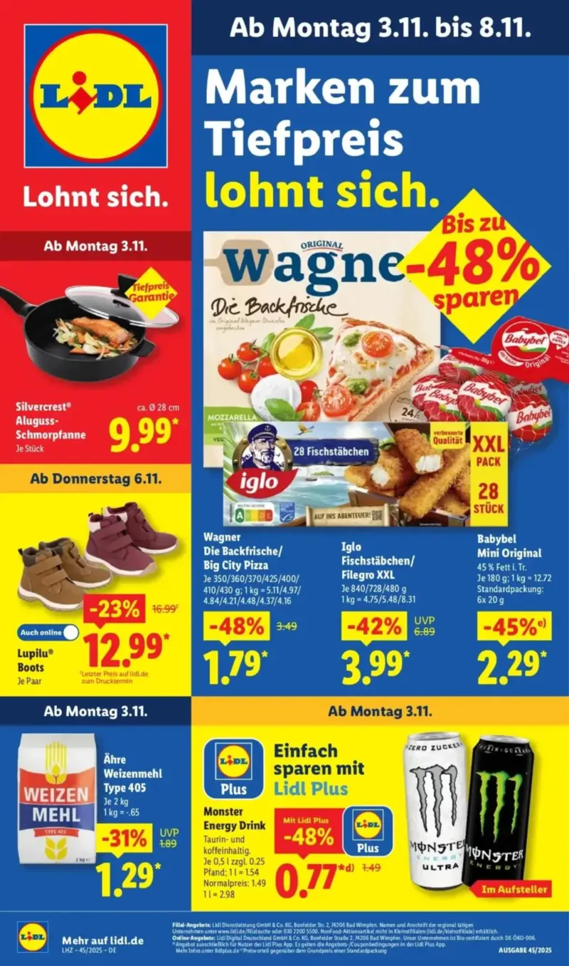 Lidl Prospekt vom 03.11.2025, Seite 1 Lidl Prospekt vom 03.11.2025, Seite 1