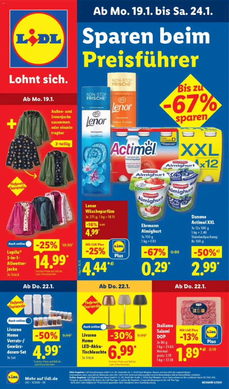 Lidl Prospekt vom 19.01.2026, Seite 1