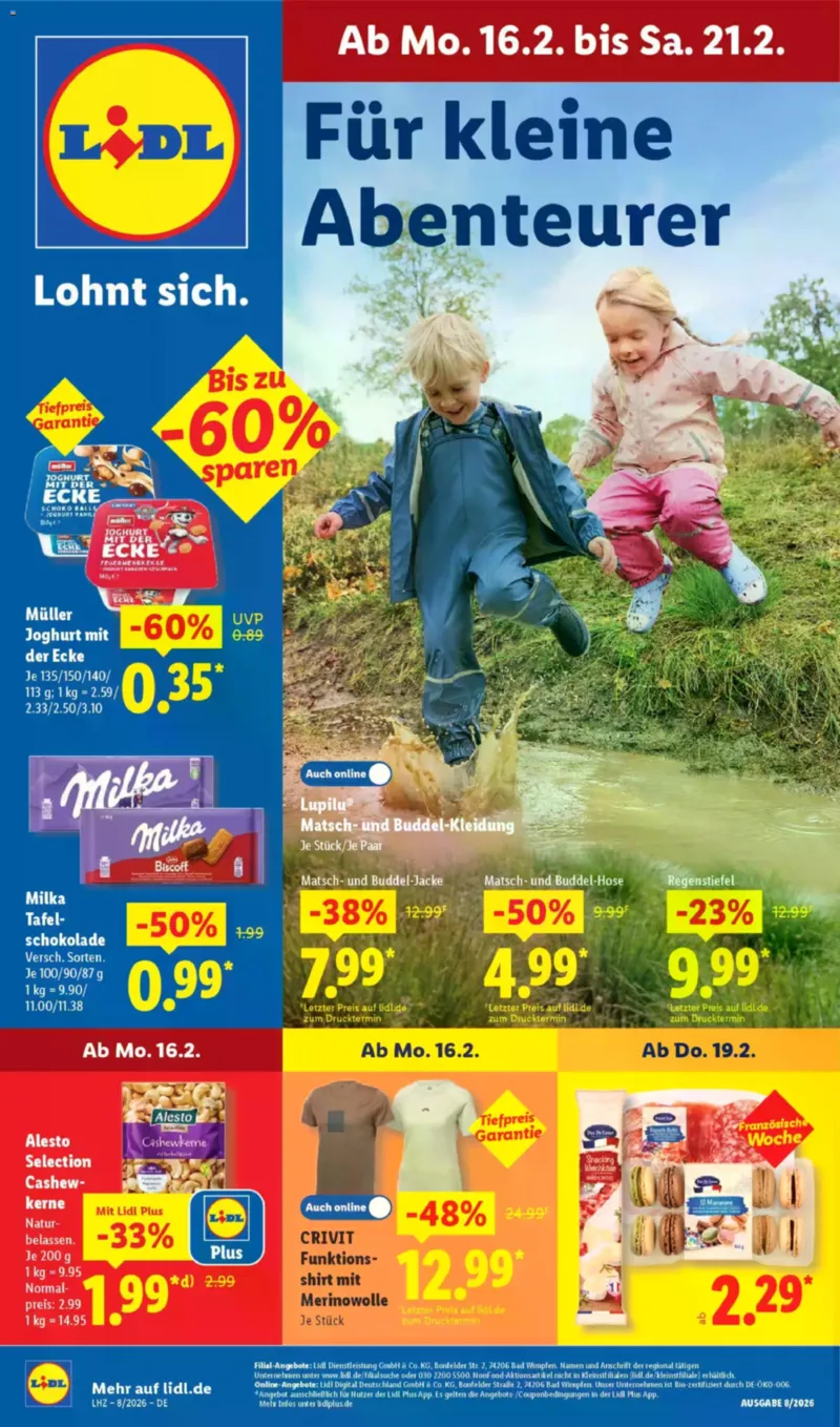 Lidl Prospekt vom 16.02.2026, Seite 1