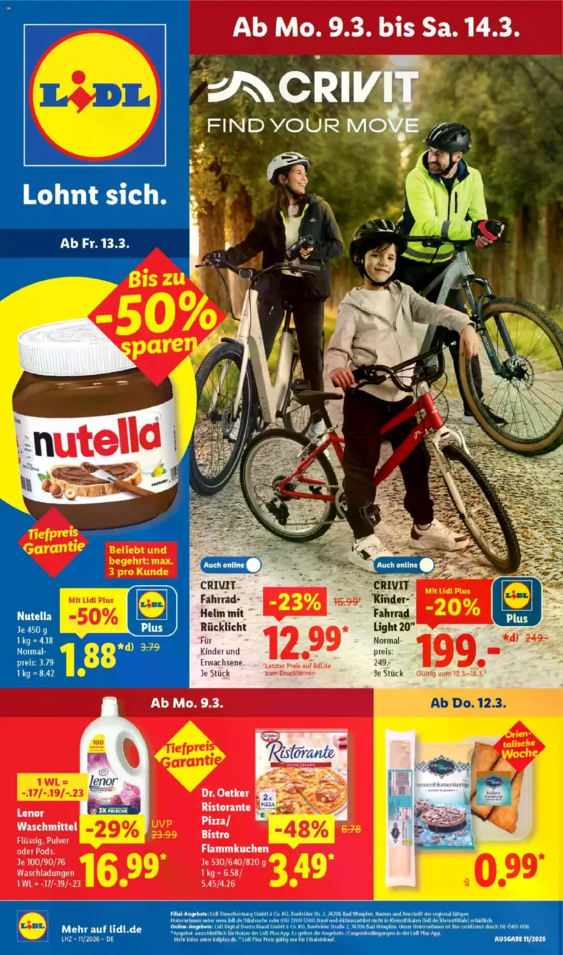 Lidl Prospekt vom 09.03.2026, Seite 1