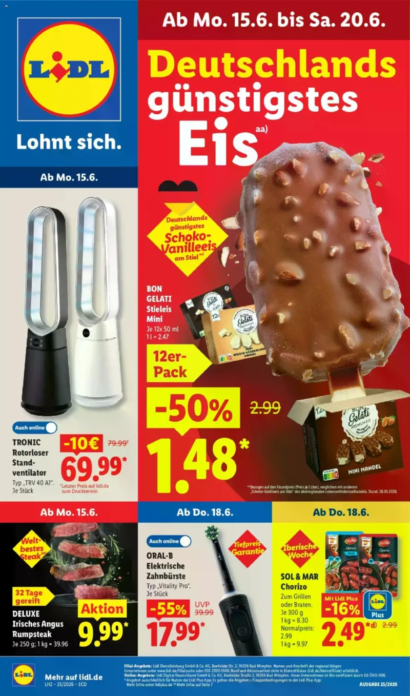 Lidl Prospekt vom 15.06.2026, Seite 1