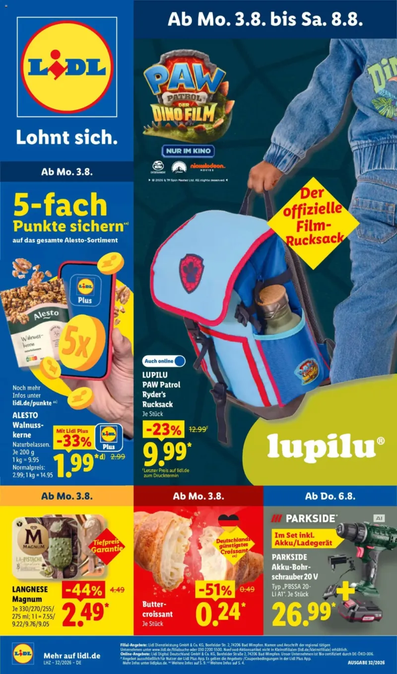 Lidl Prospekt vom 03.08.2026, Seite 1