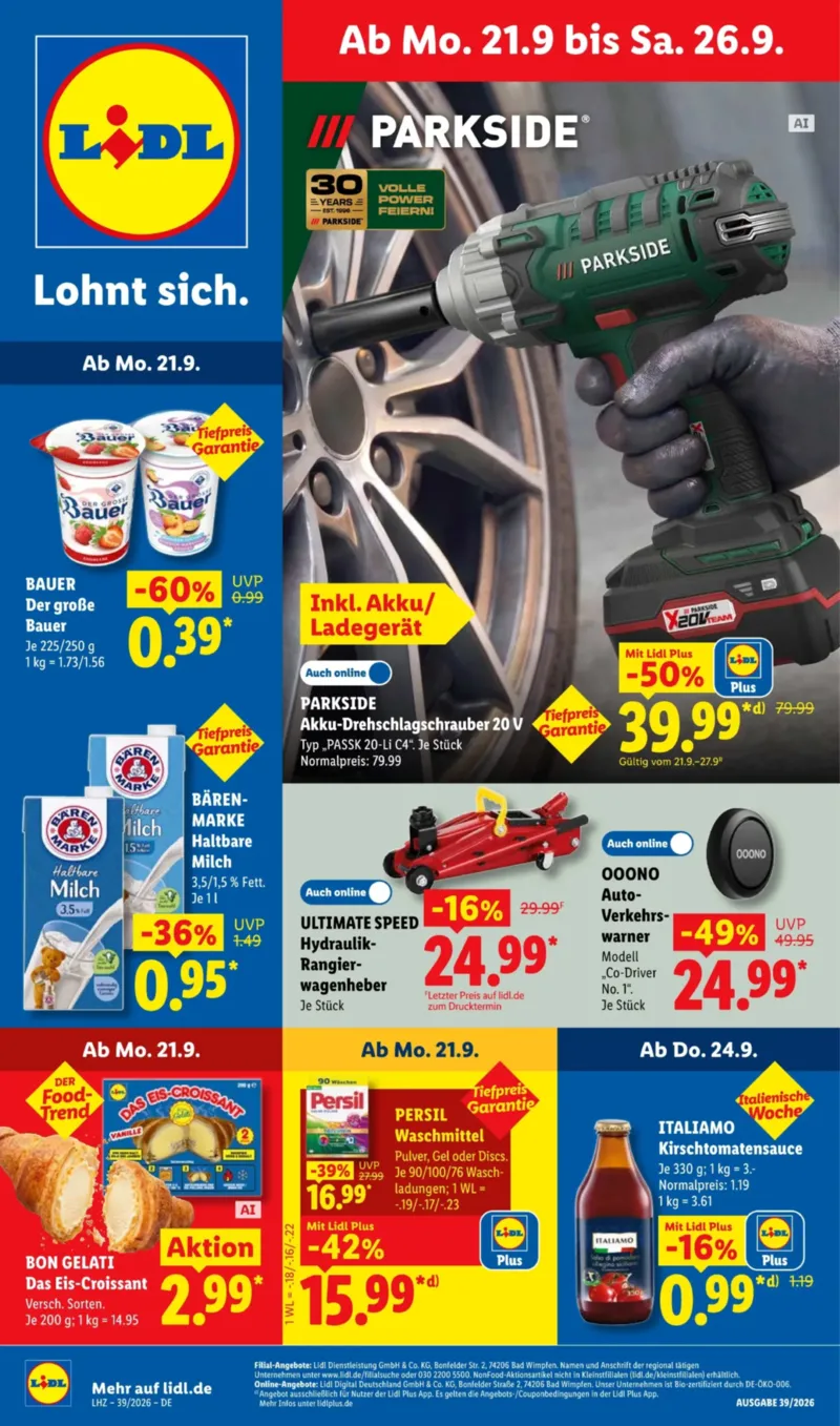 Lidl Prospekt vom 21.09.2026, Seite 1