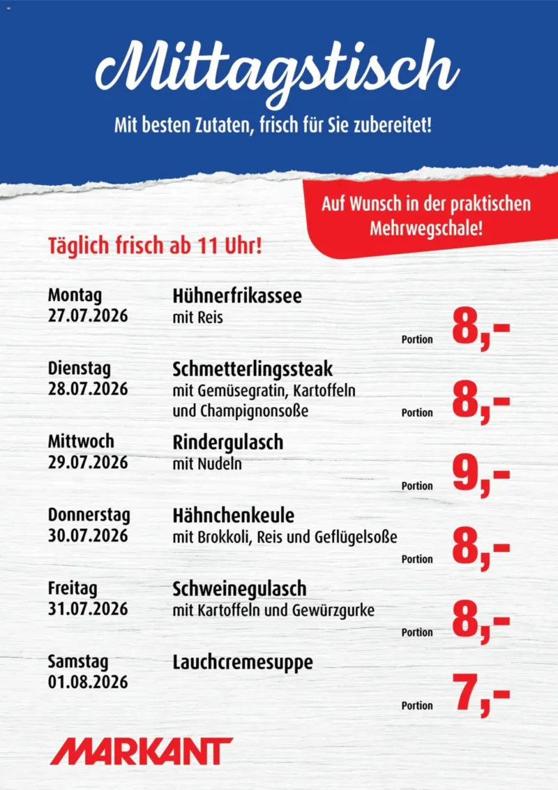 Markant Prospekt vom 27.07.2026, Seite 1