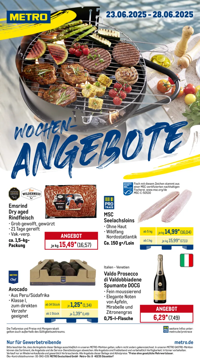 METRO Prospekt vom 23.06.2025, Seite 1