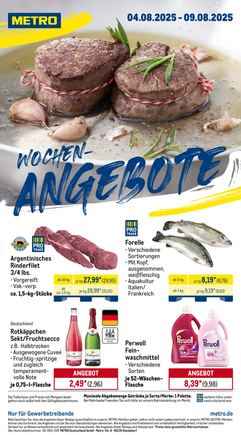 METRO Prospekt vom 04.08.2025, Seite 1