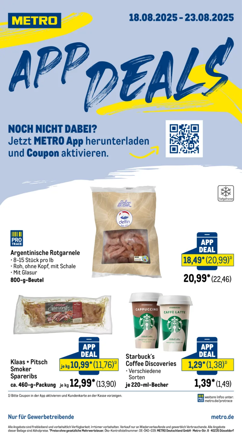 METRO Prospekt vom 18.08.2025, Seite 1