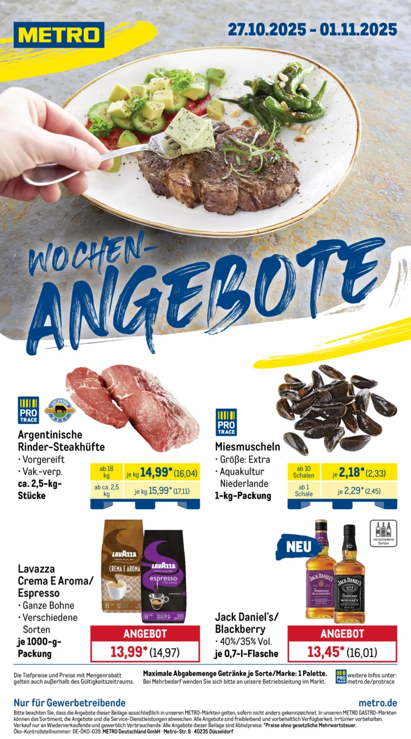 METRO Prospekt vom 27.10.2025, Seite 1 METRO Prospekt vom 27.10.2025, Seite 1
