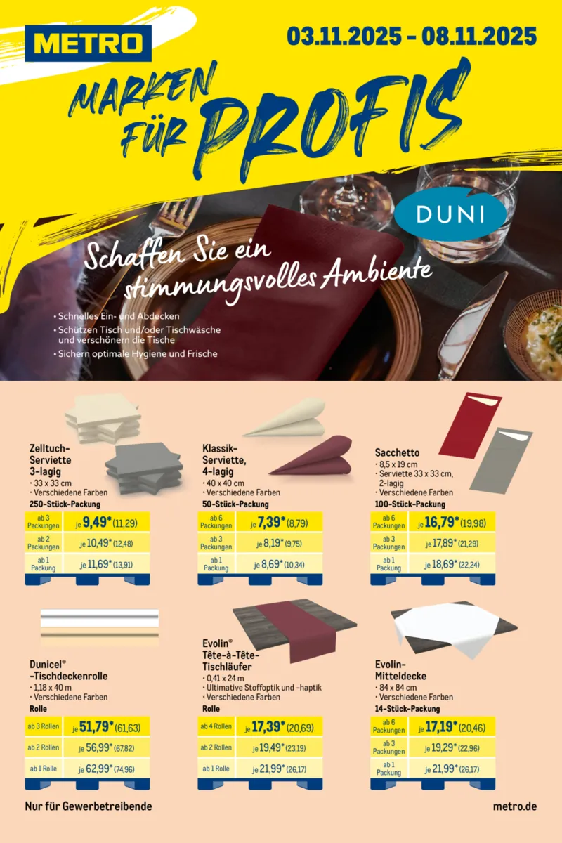 METRO Prospekt vom 03.11.2025, Seite 1