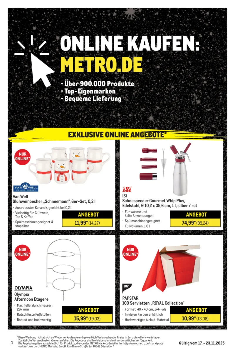 METRO Prospekt vom 17.11.2025, Seite 1