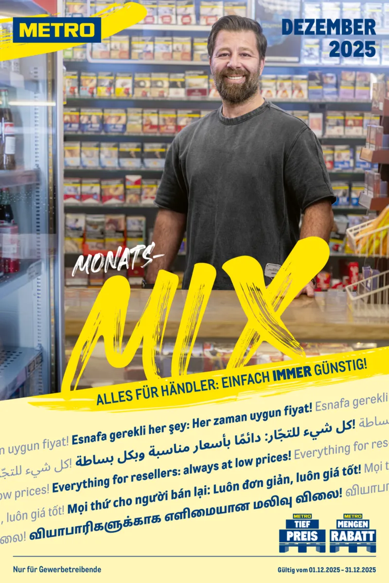 METRO Prospekt vom 01.12.2025, Seite 1