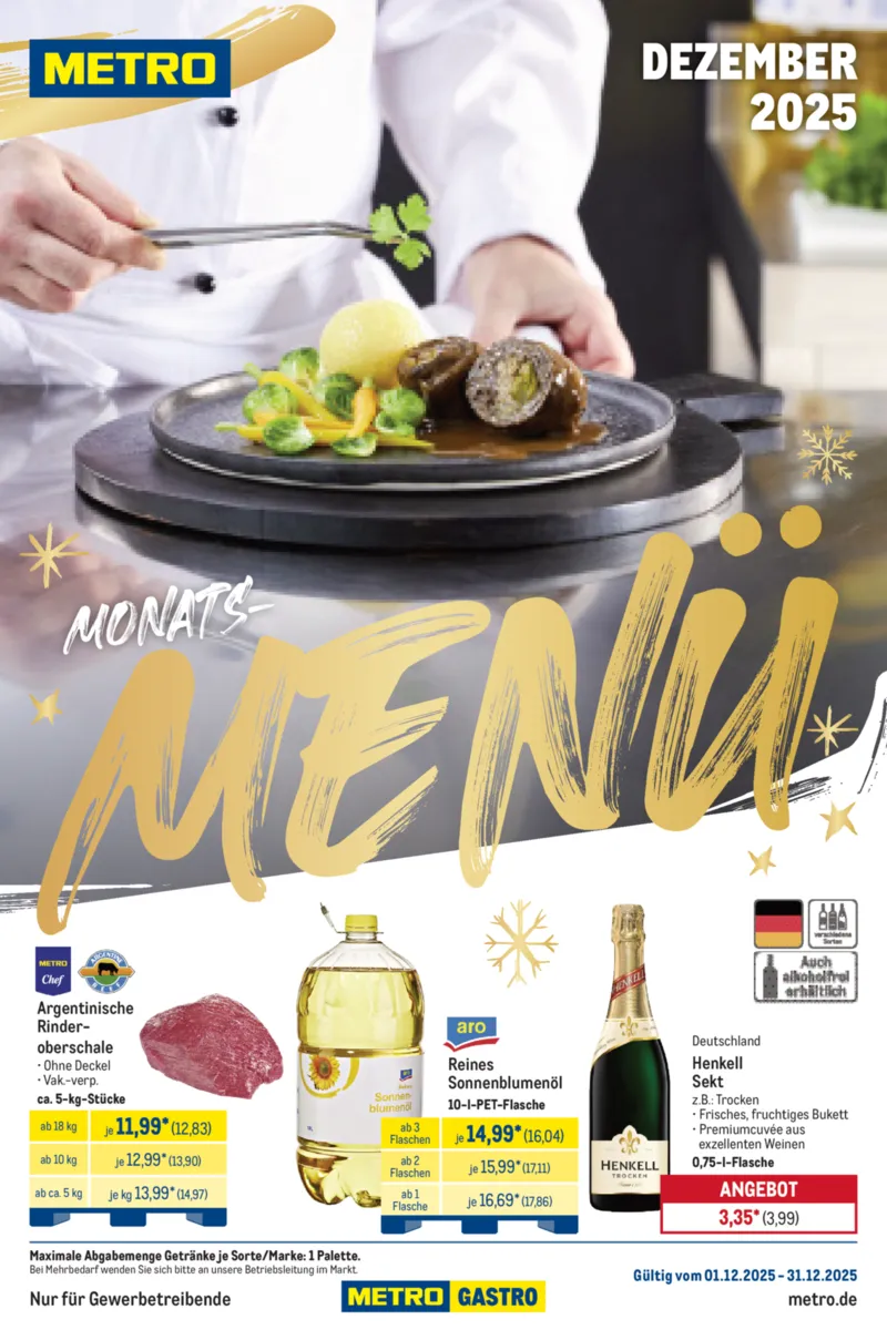 METRO Prospekt vom 01.12.2025, Seite 1