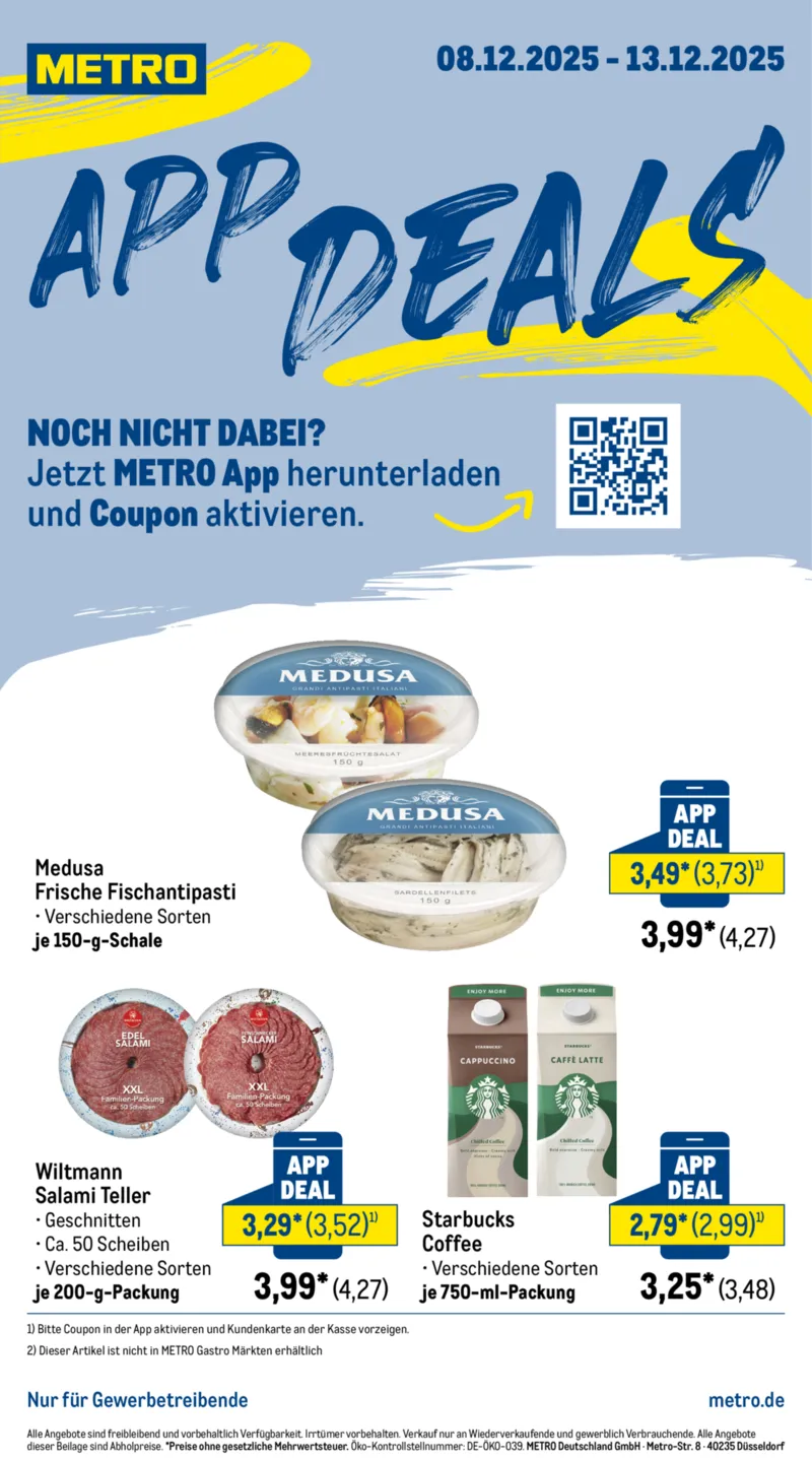 METRO Prospekt vom 08.12.2025, Seite 1