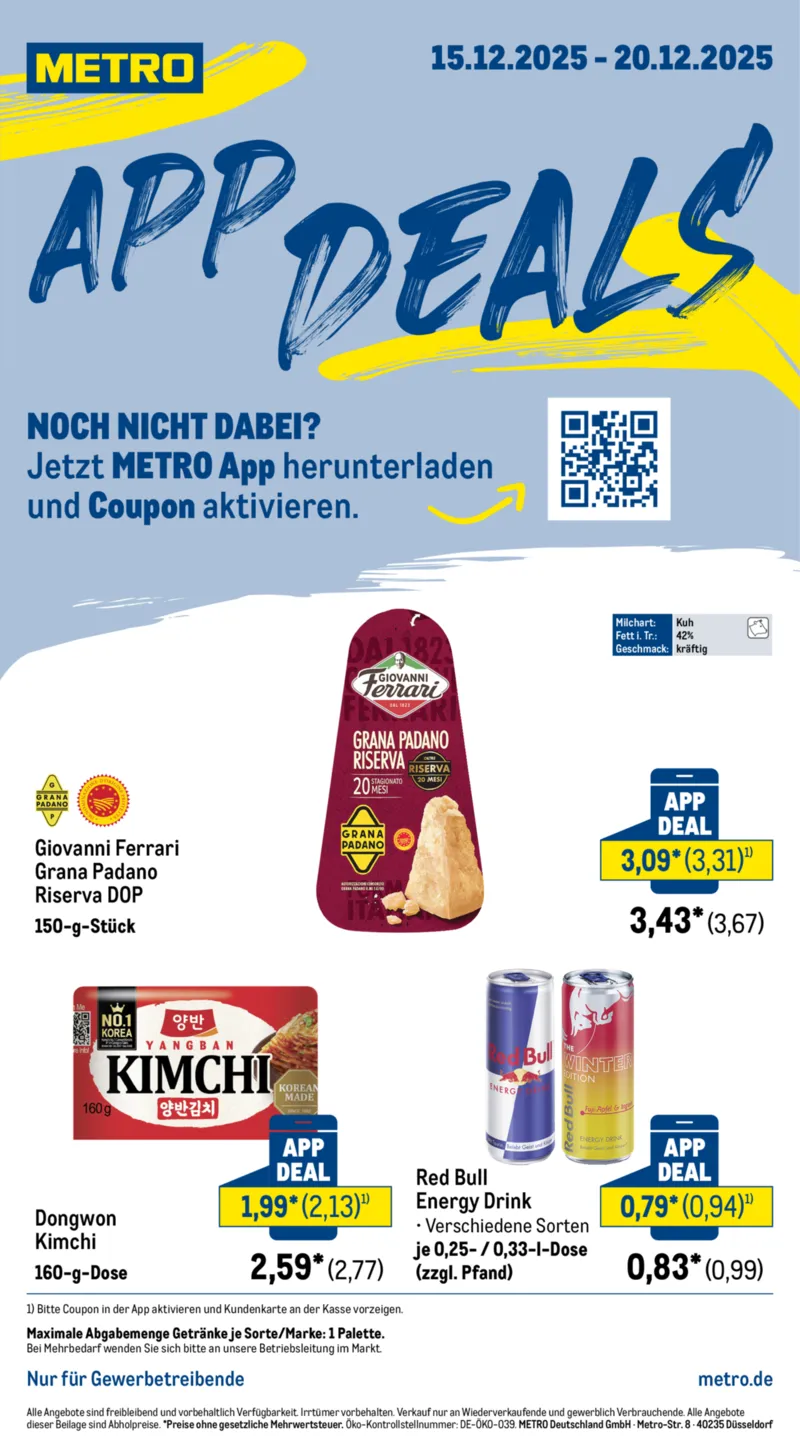 METRO Prospekt vom 15.12.2025, Seite 1