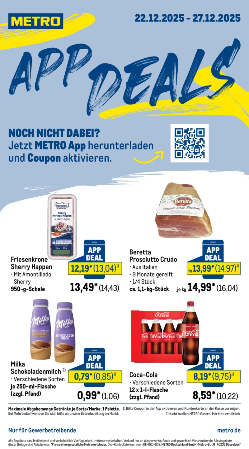 METRO Prospekt vom 22.12.2025, Seite 1