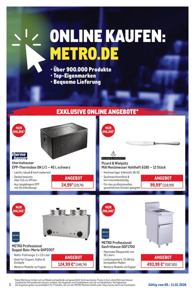 METRO Prospekt vom 05.01.2026, Seite 1