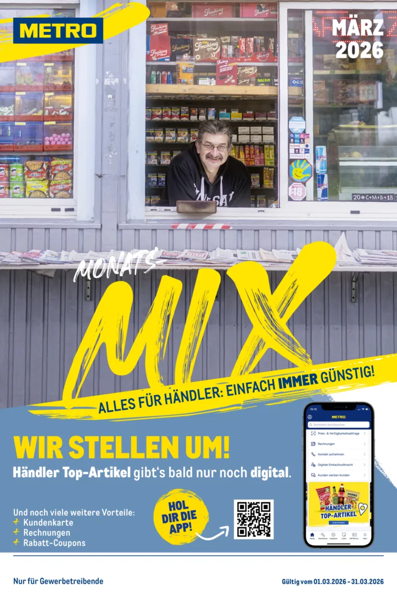 METRO Prospekt vom 01.03.2026, Seite 1