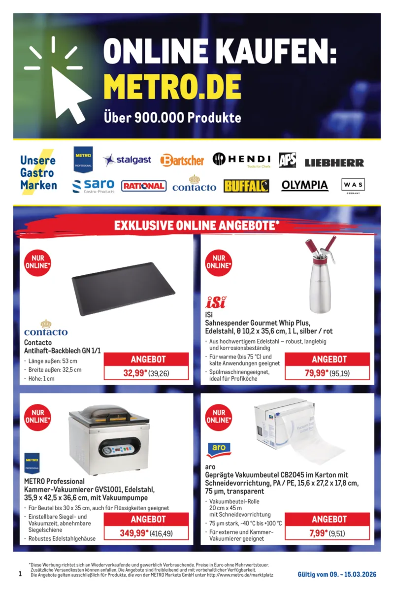 METRO Prospekt vom 09.03.2026, Seite 1