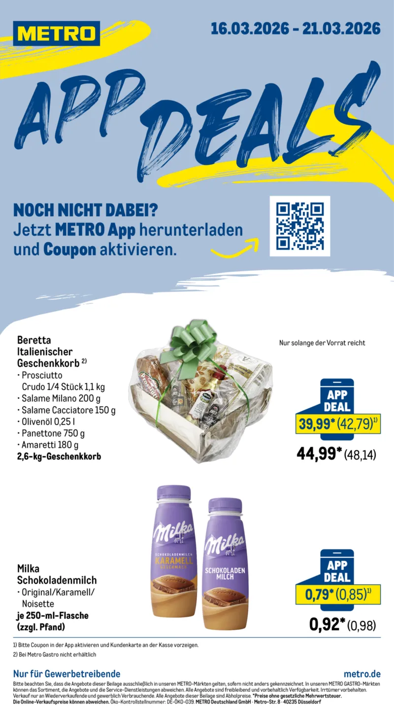 METRO Prospekt vom 16.03.2026, Seite 1