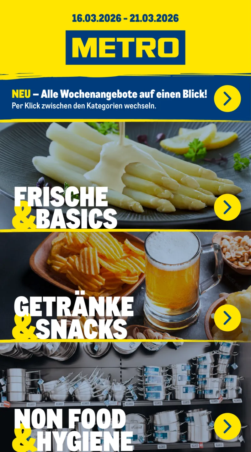 METRO Prospekt vom 16.03.2026, Seite 1