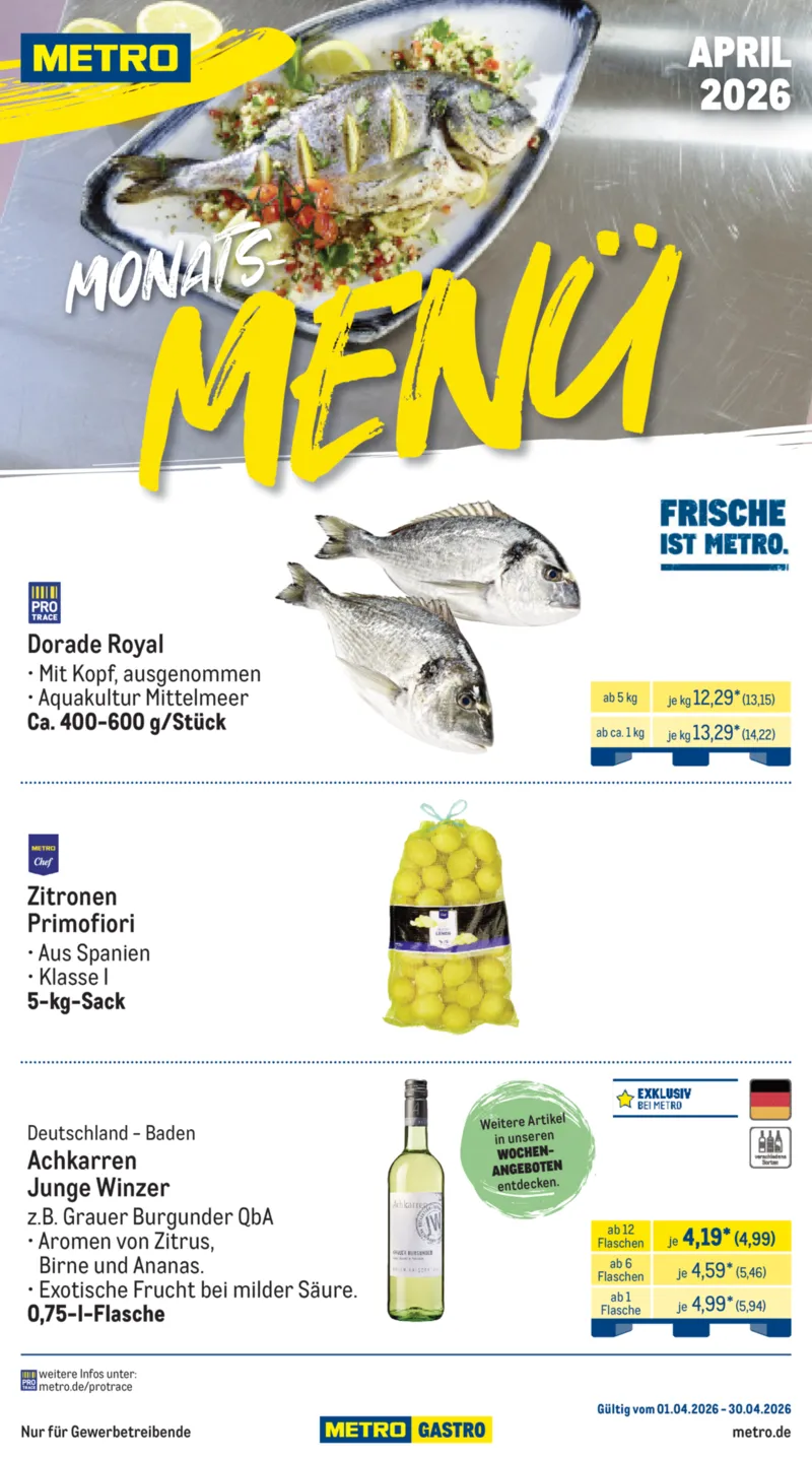 METRO Prospekt vom 27.03.2026, Seite 1