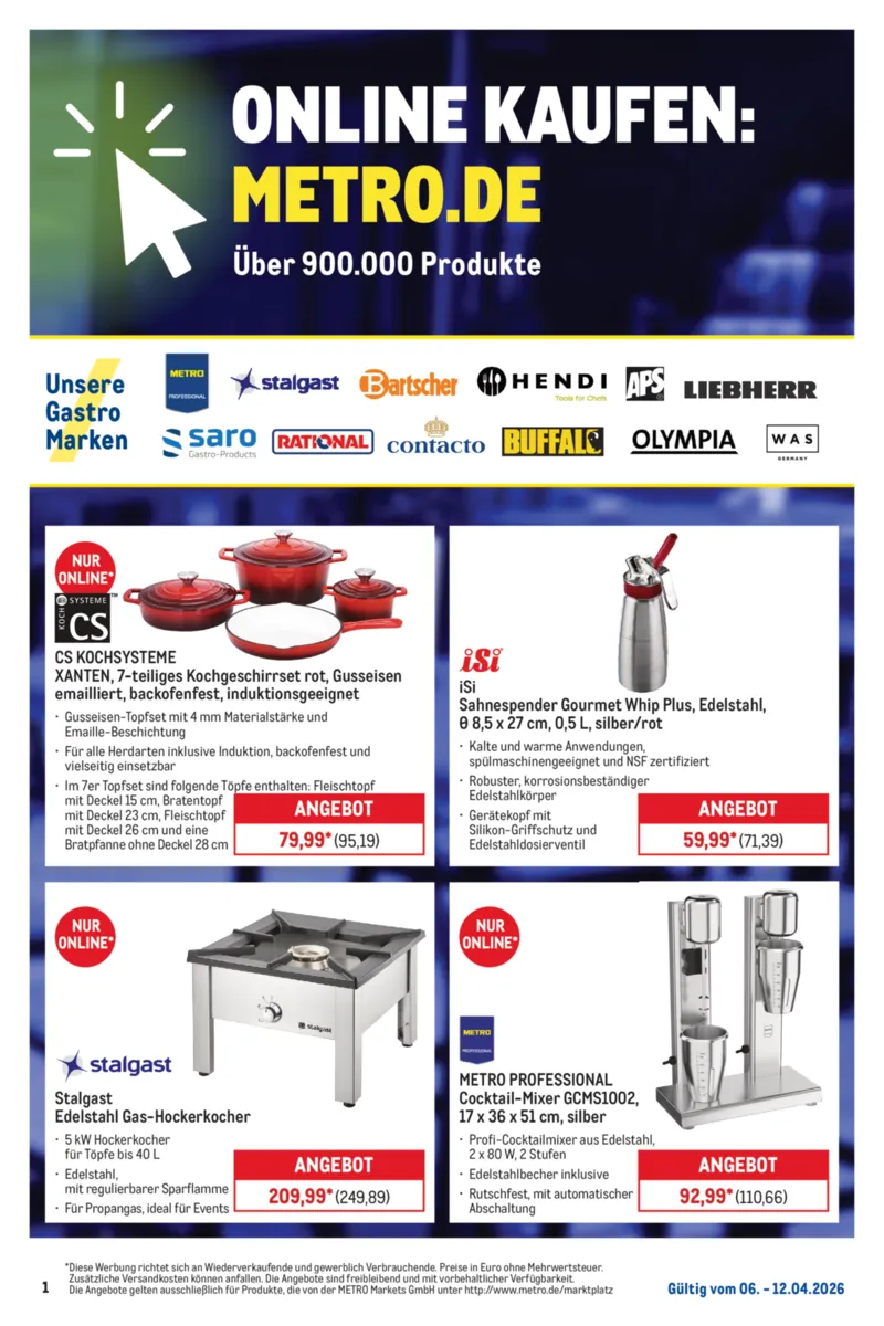 METRO Prospekt vom 06.04.2026, Seite 1