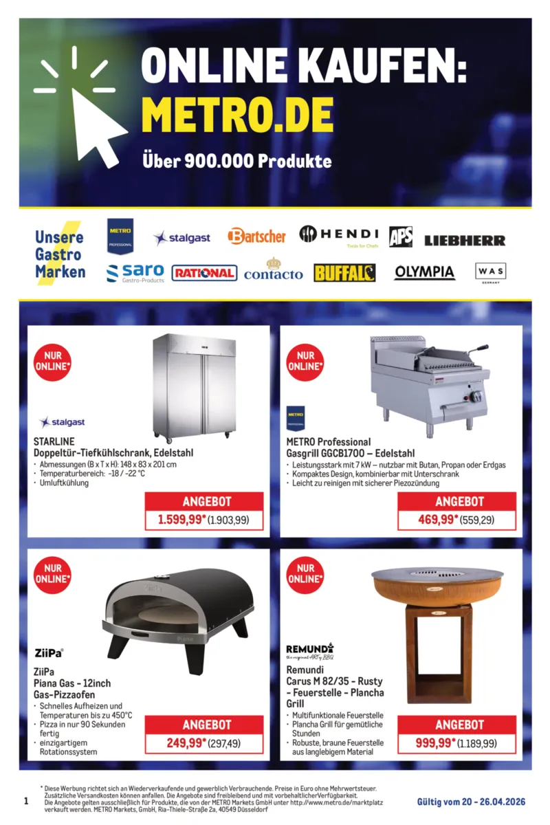 METRO Prospekt vom 20.04.2026, Seite 1