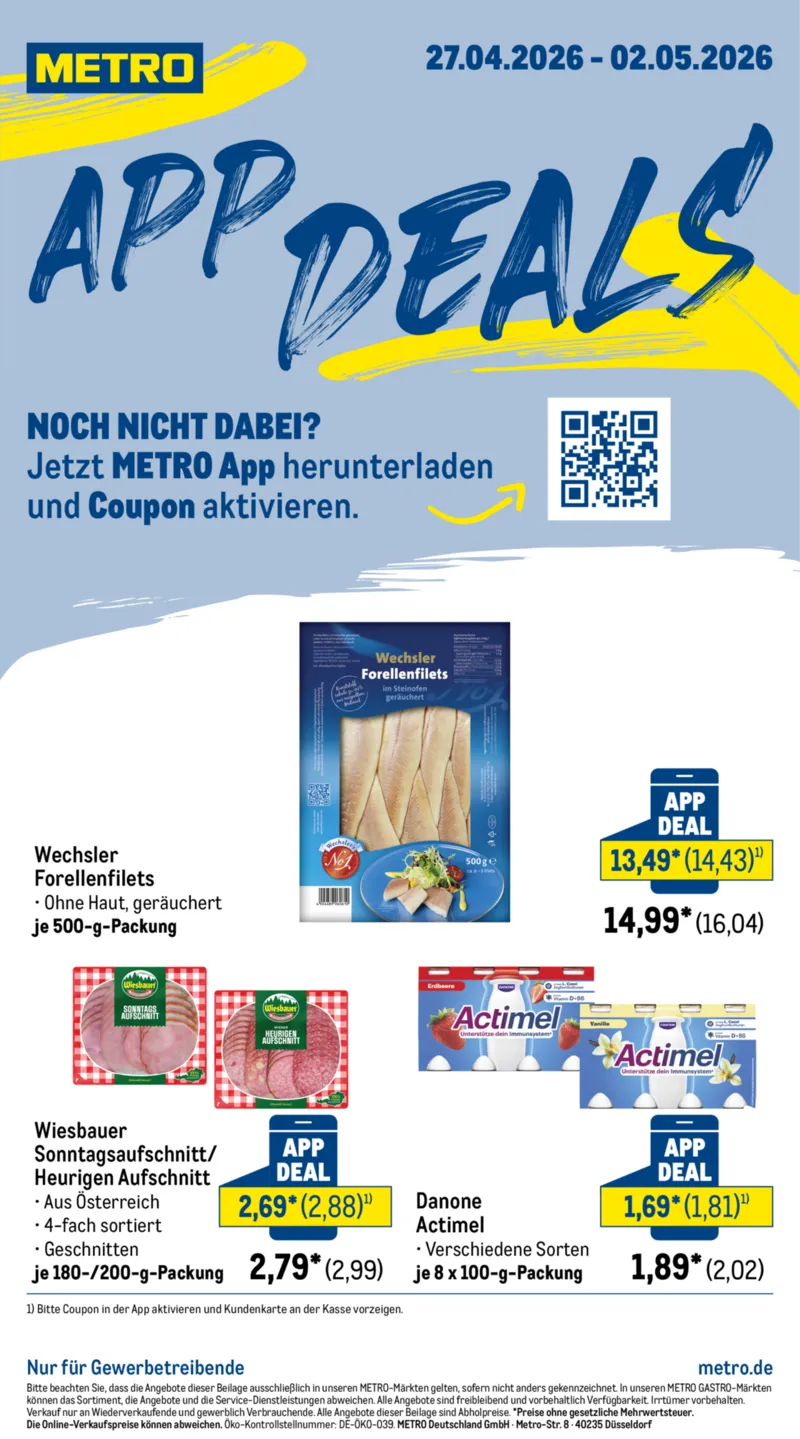 METRO Prospekt vom 27.04.2026, Seite 1