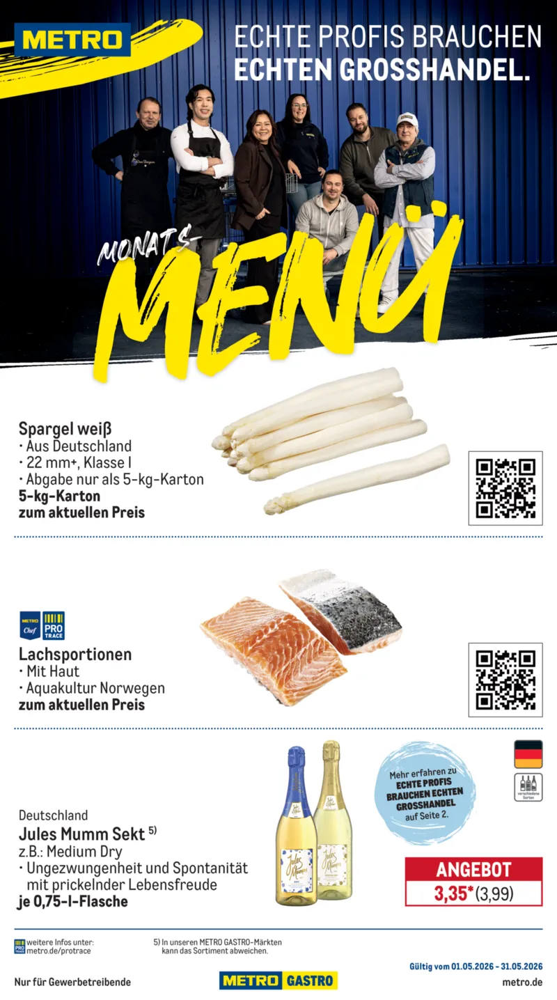 METRO Prospekt vom 01.05.2026, Seite 1