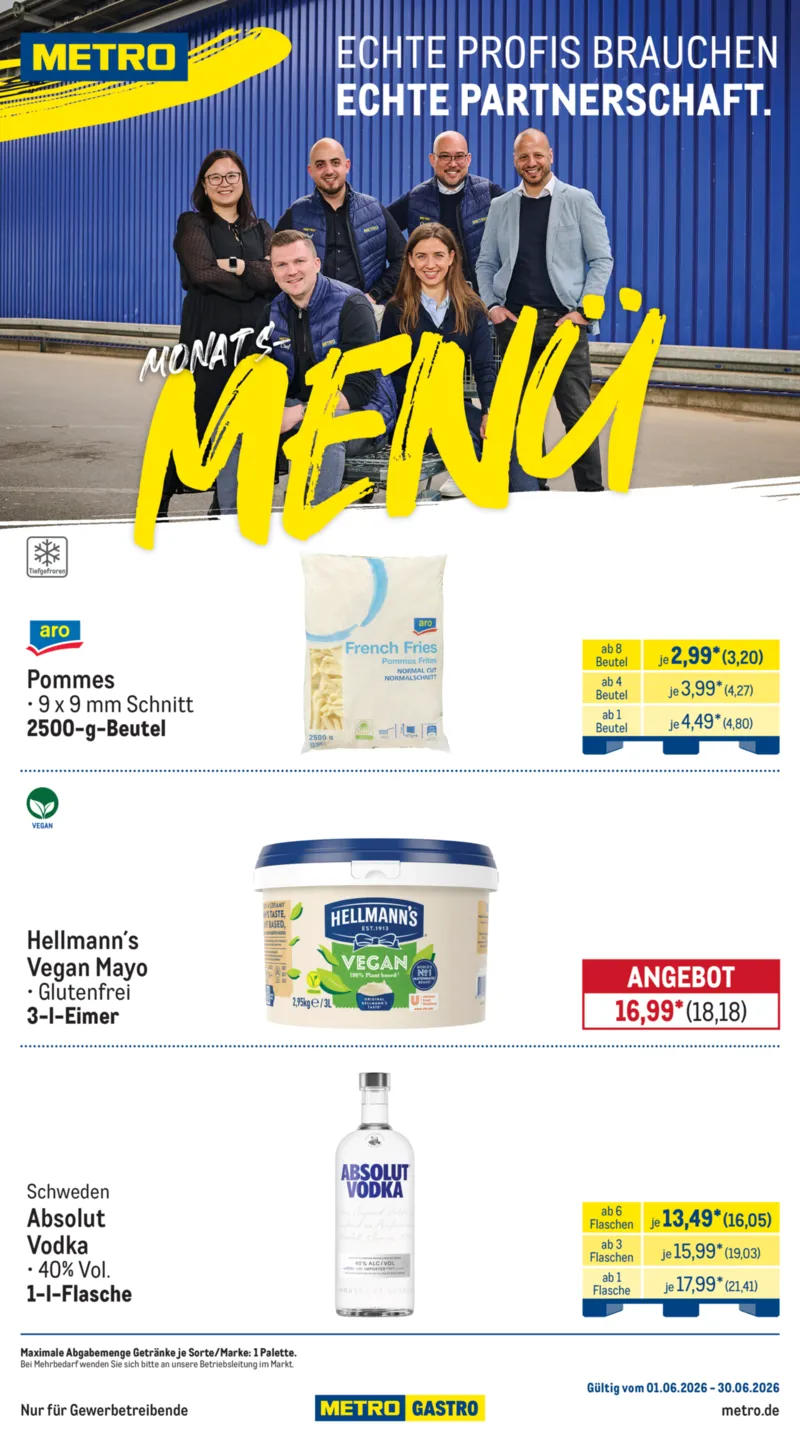 METRO Prospekt vom 01.06.2026, Seite 1