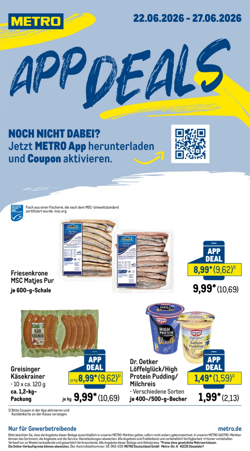 METRO Prospekt vom 22.06.2026, Seite 1