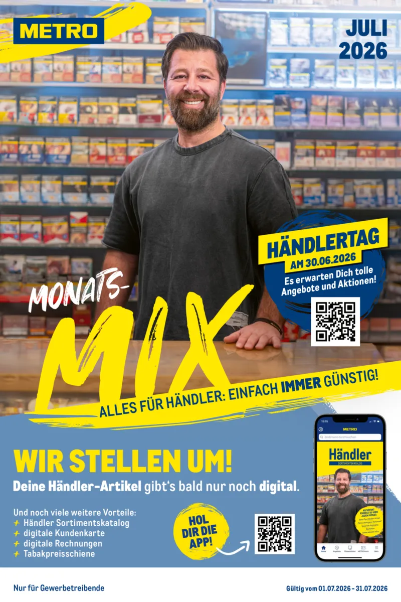 METRO Prospekt vom 01.07.2026, Seite 1