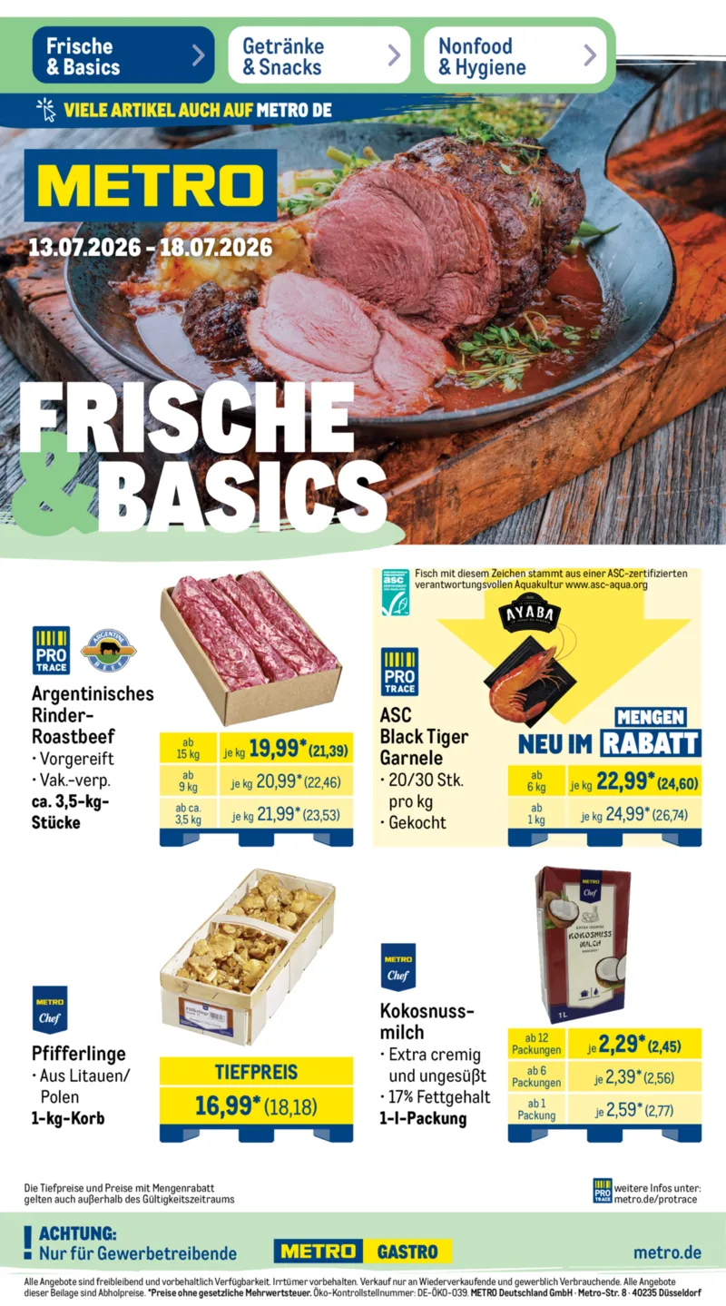 METRO Prospekt vom 13.07.2026, Seite 1