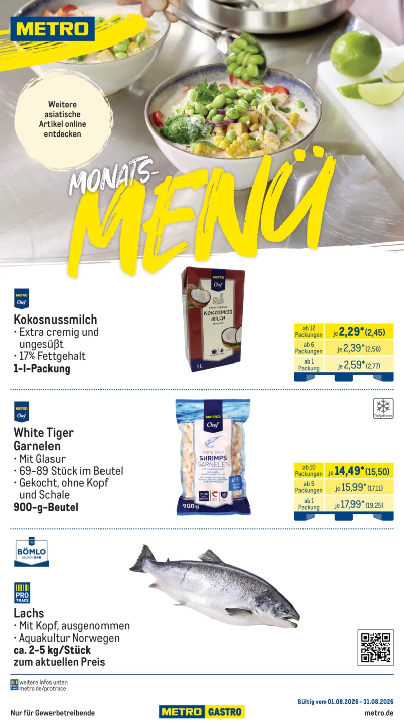 METRO Prospekt vom 01.08.2026, Seite 1