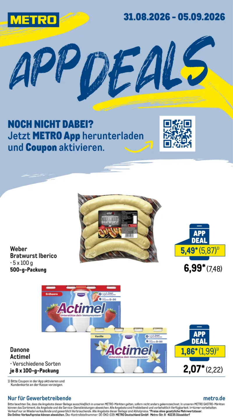 METRO Prospekt vom 31.08.2026, Seite 1