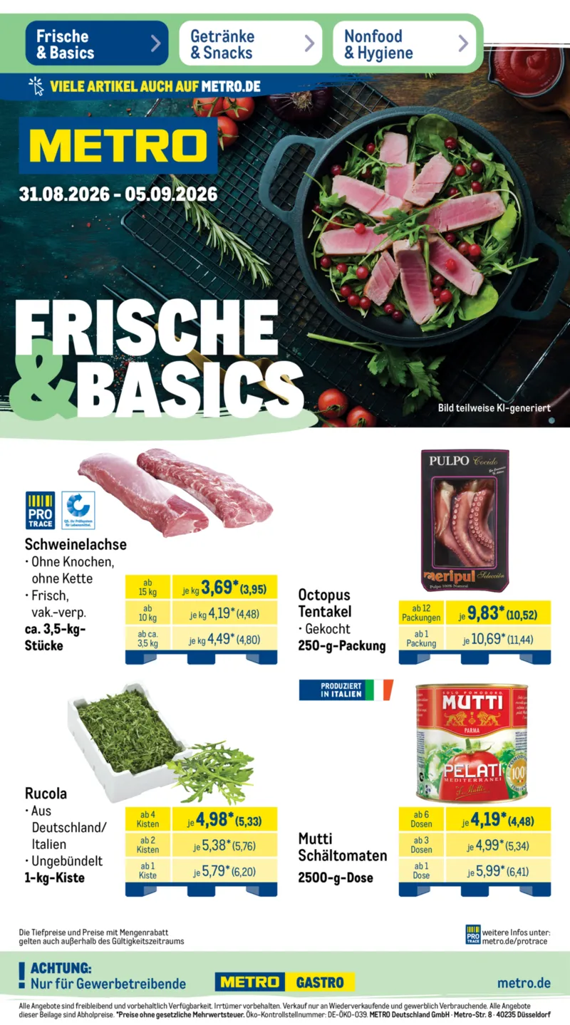 METRO Prospekt vom 31.08.2026, Seite 1