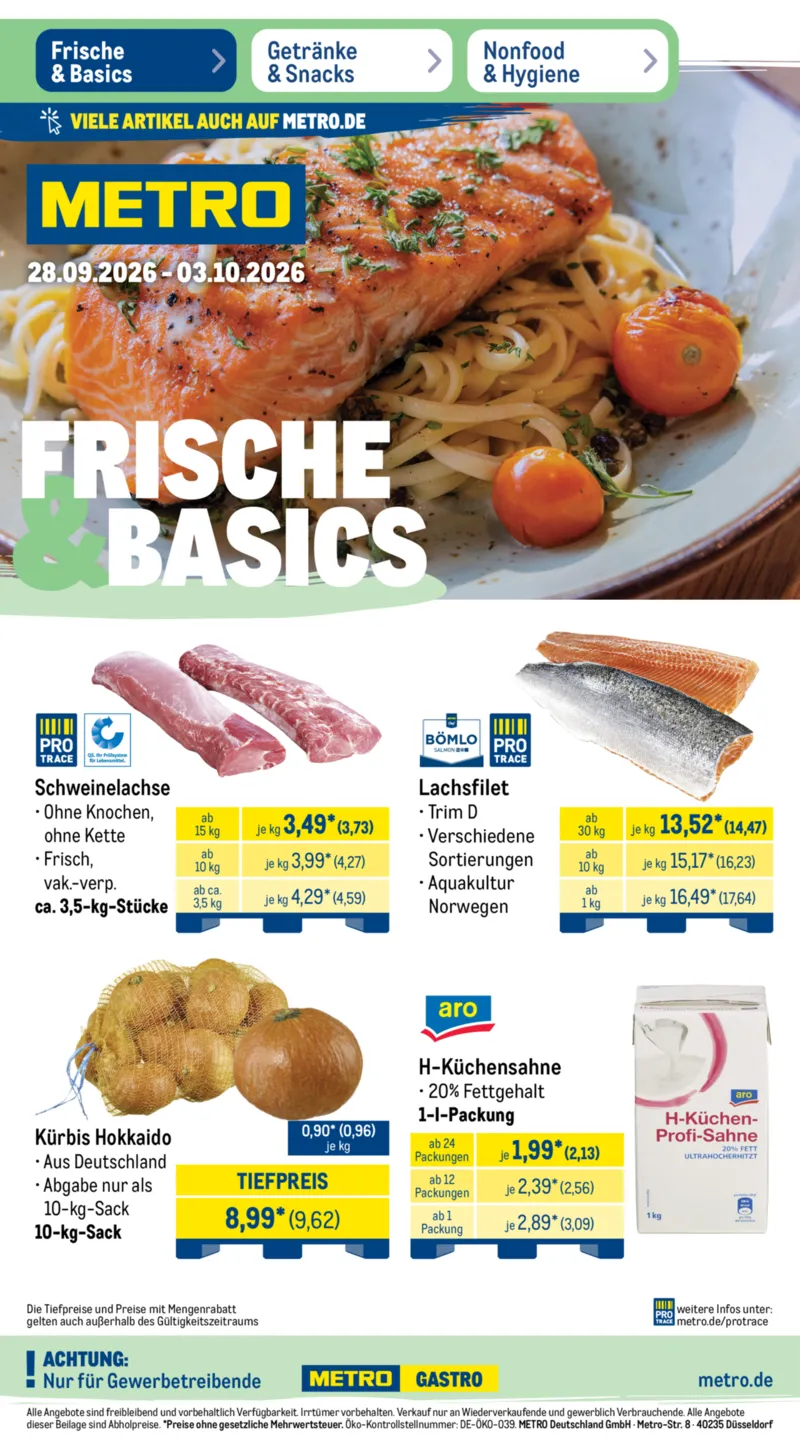 METRO Prospekt vom 28.09.2026, Seite 1