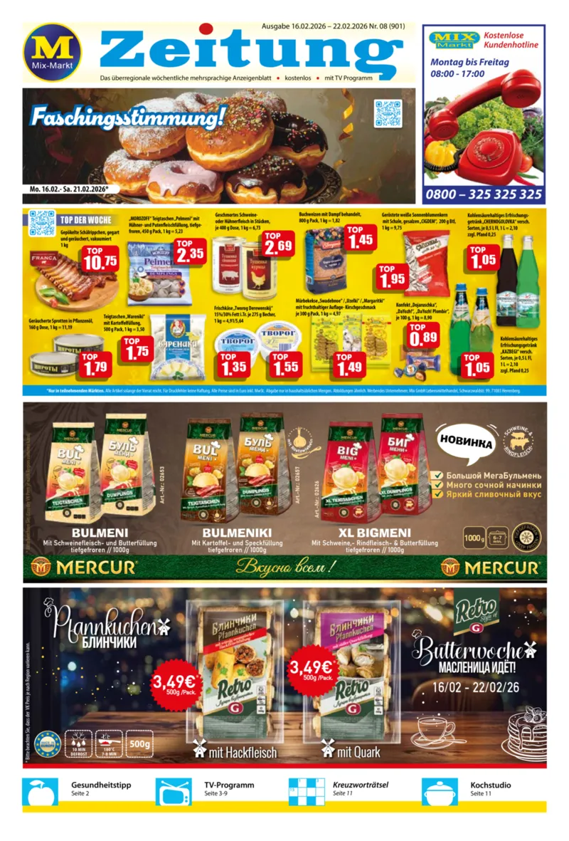 Mix Markt Prospekt vom 16.02.2026, Seite 1
