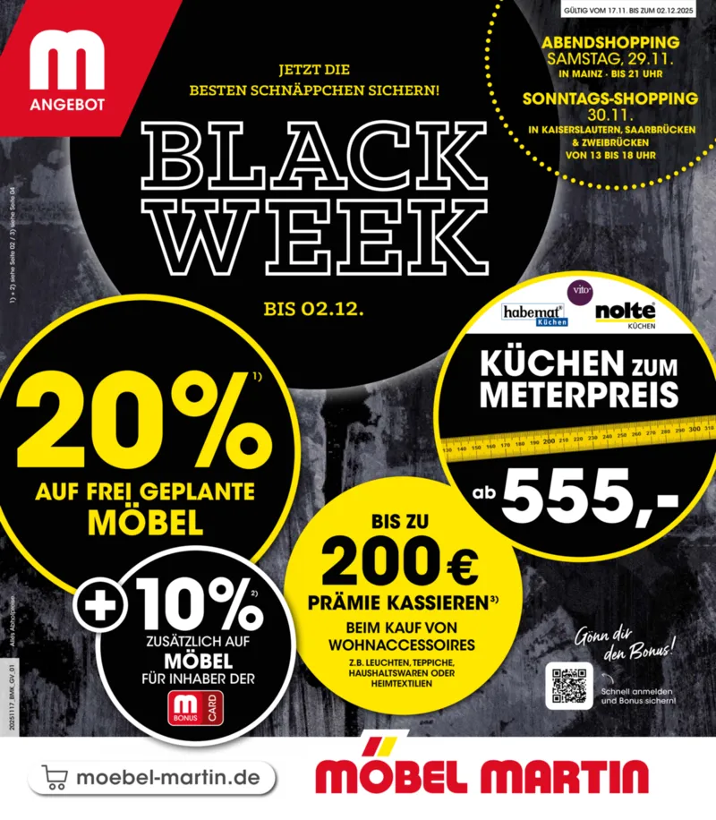 Möbel Martin Prospekt vom 17.11.2025, Seite 1