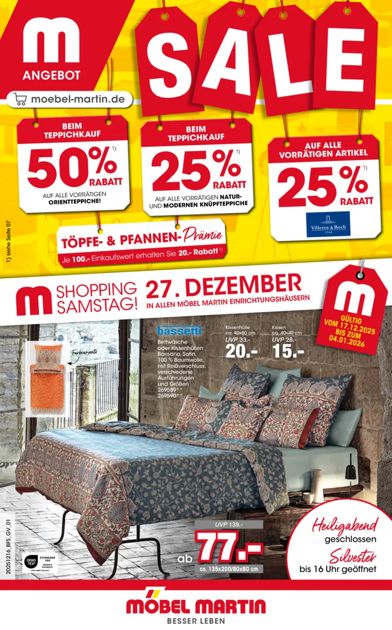 Möbel Martin Prospekt vom 17.12.2025, Seite 1