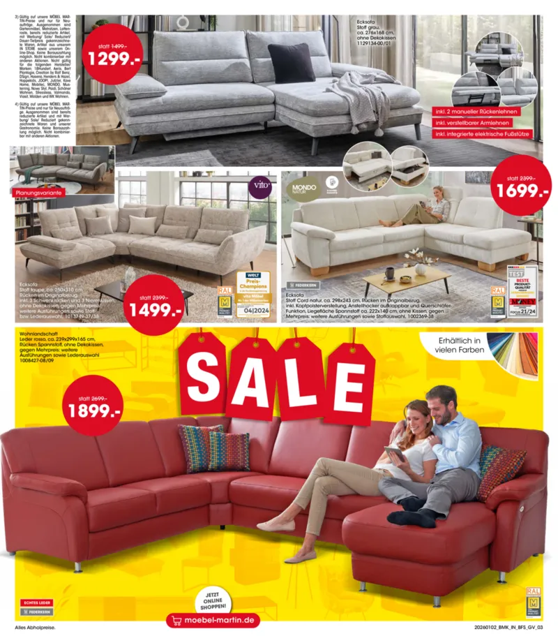 Möbel Martin Prospekt vom 02.01.2026, Seite 3