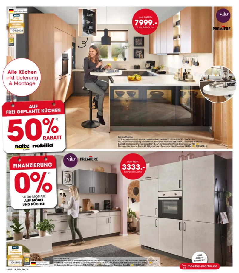 Möbel Martin Prospekt vom 14.01.2026, Seite 14